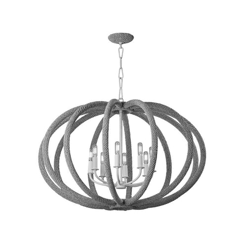 Hudson Valley Lewiston Chandelier in White Plaster Finish Model: 1208-WP