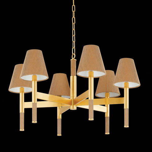Hudson Valley Lindenwood Chandelier in Aged Brass Finish Model: 3434-AGB