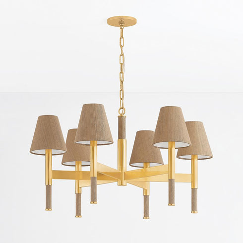 Hudson Valley Lindenwood Chandelier in Aged Brass Finish Model: 3434-AGB