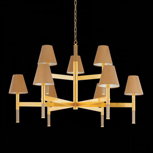 Hudson Valley Lindenwood Chandelier in Aged Brass Finish Model: 3448-AGB