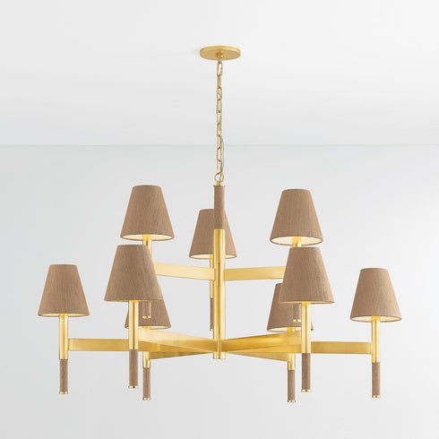 Hudson Valley Lindenwood Chandelier in Aged Brass Finish Model: 3448-AGB