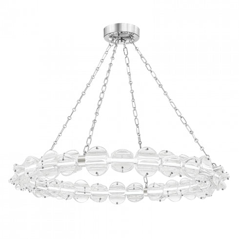 Hudson Valley Lindley SMALL LED CHANDELIER in Polished Nickel Finish Model: 1938-PN