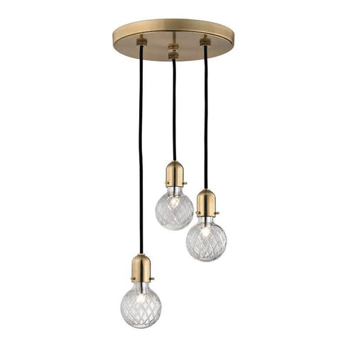 Hudson Valley Marlow Pendant in Aged Brass Finish Model: 1103-AGB
