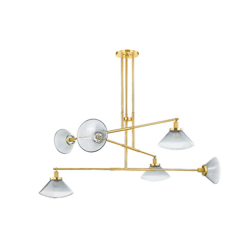 Hudson Valley Mendon Chandelier in Aged Brass Finish Model: 1936-AGB