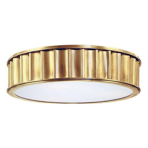 Hudson Valley Middlebury 3 LIGHT FLUSH MOUNT in Aged Brass Finish Model: 912-AGB