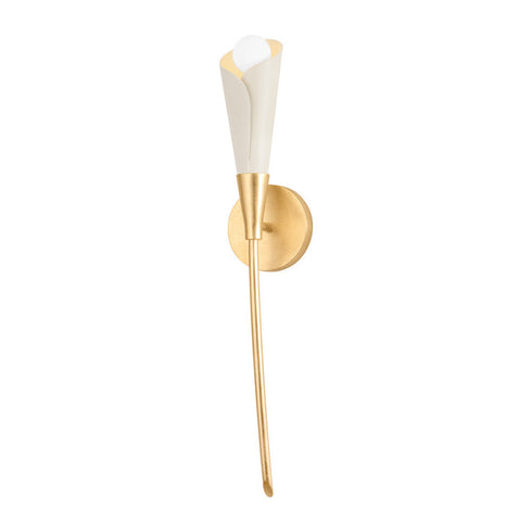 Hudson Valley Montrose Wall Sconce in Vintage Gold Leaf/Soft Sand Finish Model: 3151-VGL/SSD