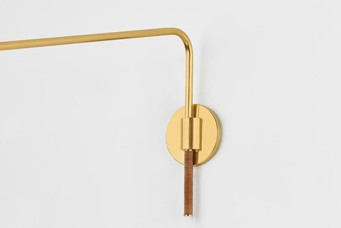 Hudson Valley Narragansett Wall Sconce in Aged Brass Finish Model: 2117-AGB