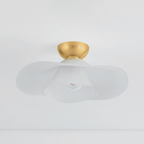 Hudson Valley Netherlee Flush Mount in Aged Brass Finish Model: 2918-AGB