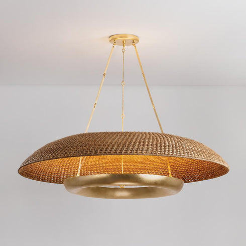 Hudson Valley Oaklyn Pendant in Vintage Gold Leaf Finish Model: 2336-VGL