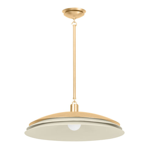 Hudson Valley Oneida Pendant in Vintage Gold Leaf/Soft Sand Finish Model: 1272-VGL/SSD
