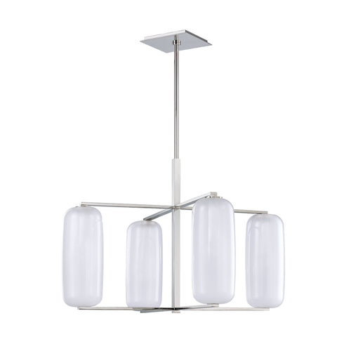 Hudson Valley Pebble Chandelier in Polished Nickel Finish Model: 3474-PN
