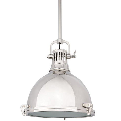 Hudson Valley Pelham 1 LIGHT PENDANT in Polished Nickel Finish Model: 2212-PN