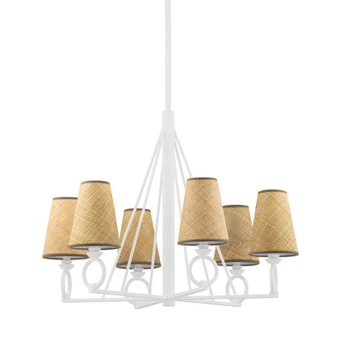 Hudson Valley Pendelton Chandelier in White Plaster Finish Model: 1733-WP