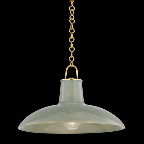 Hudson Valley Pottersville Pendant in Aged Brass Finish Model: 1918-AGB/CMC