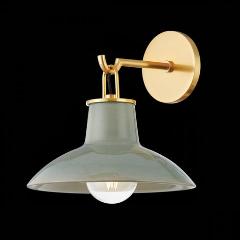 Hudson Valley Pottersville Wall Sconce in Aged Brass Finish Model: 1913-AGB/CMC