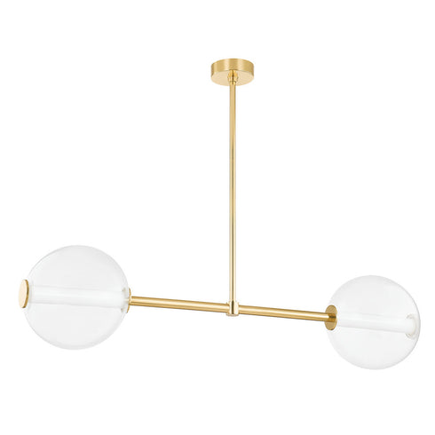 Hudson Valley Richford 2 LIGHT ISLAND in Aged Brass Finish Model: 5251-AGB