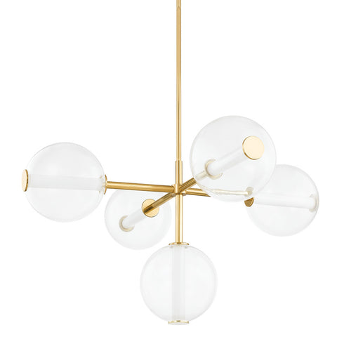 Hudson Valley Richford 5 LIGHT CHANDELIER in Aged Brass Finish Model: 5248-AGB