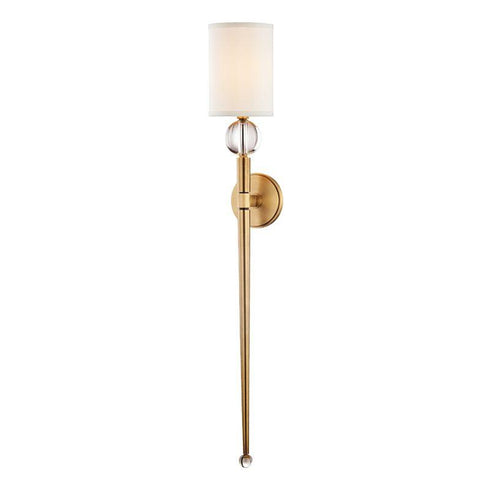 Hudson Valley Rockland 1 LIGHT WALL SCONCE in Aged Brass Finish Model: 8436-AGB
