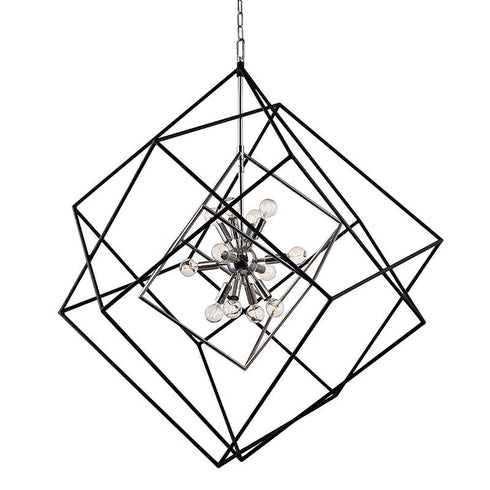 Hudson Valley Roundout 12 LIGHT PENDANT in Polished Nickel Finish Model: 1234-PN