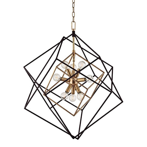 Hudson Valley Roundout 9 LIGHT PENDANT in Aged Brass Finish Model: 1222-AGB