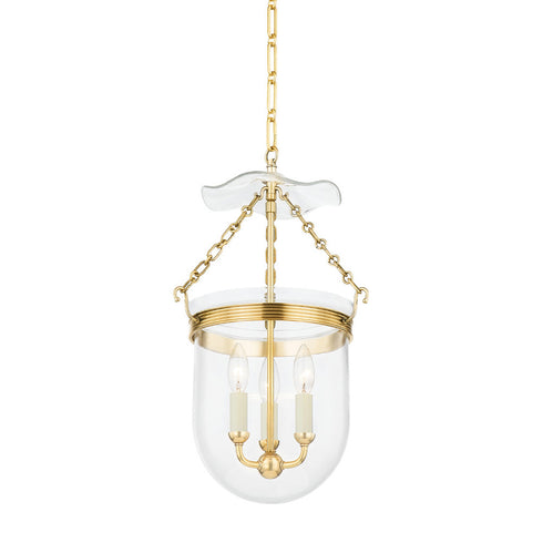 Hudson Valley Rousham 3 LIGHT LANTERN in Aged Brass Finish Model: MDS1601-AGB