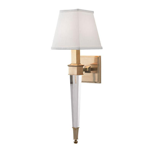 Hudson Valley Ruskin 1 LIGHT WALL SCONCE in Aged Brass Finish Model: 2401-AGB