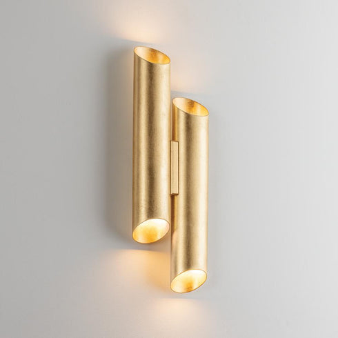 Hudson Valley Rylane Wall Sconce in Vintage Gold Leaf Finish Model: 1522-VGL
