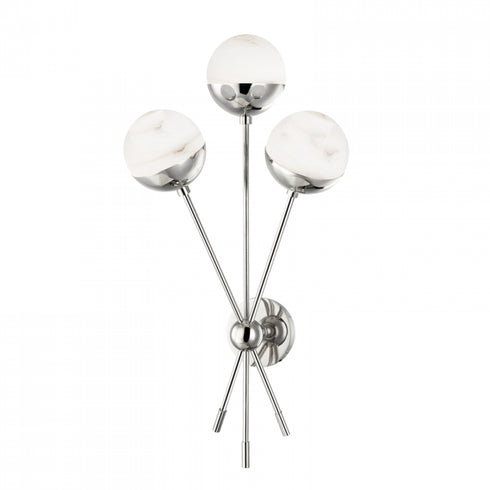 Hudson Valley Saratoga Wall Sconce in Polished Nickel Finish Model: 2830-PN