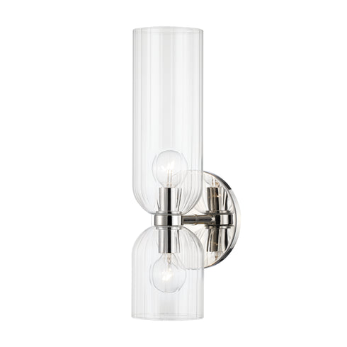 Hudson Valley Sayville 2 LIGHT WALL SCONCE in Polished Nickel Finish Model: 4122-PN