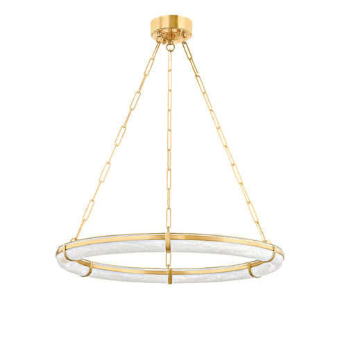Hudson Valley Sennett Chandelier in Aged Brass Finish Model: 5130-AGB