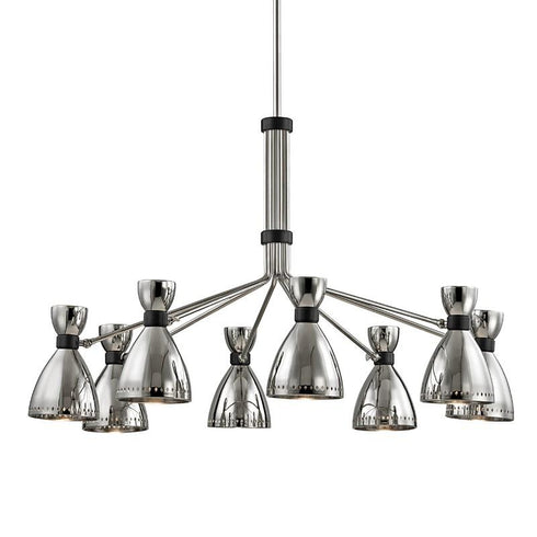 Hudson Valley Solar Powered Solaris Chandelier in Polished Nickel Finish Model: 4148-PN