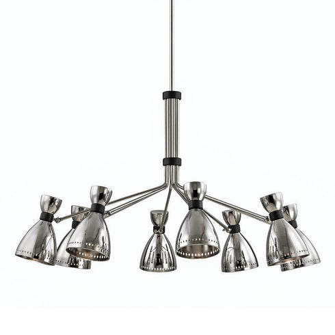 Hudson Valley Solar Powered Solaris Chandelier in Polished Nickel Finish Model: 4148-PN