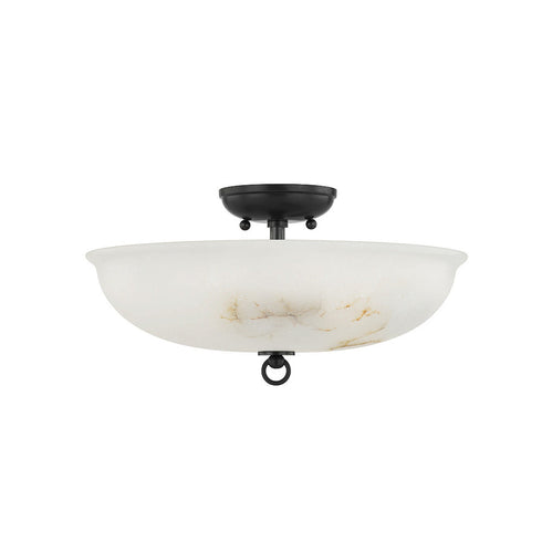 Hudson Valley Somerset 3 LIGHT SEMI FLUSH in Distressed Bronze Finish Model: MDS810-DB