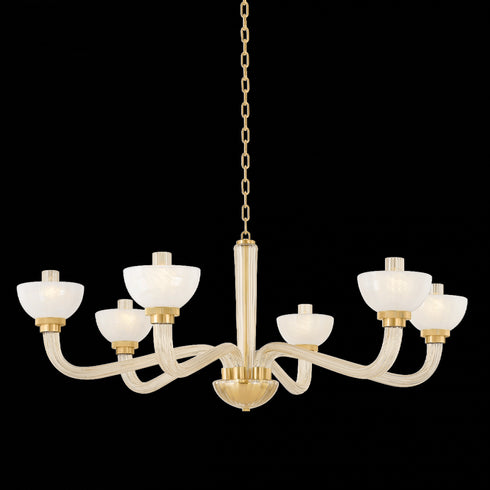 Hudson Valley St. Lawrence Chandelier in Aged Brass Finish Model: 3306-AGB