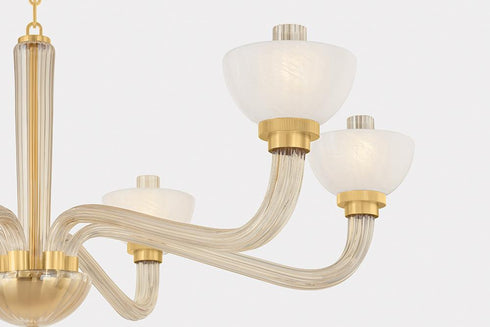 Hudson Valley St. Lawrence Chandelier in Aged Brass Finish Model: 3306-AGB