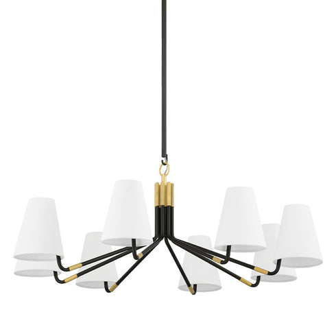 Hudson Valley Stanwyck 8 LIGHT CHANDELIER in Aged Brass/Distressed Bronze Finish Model: 6640-AGB/DB