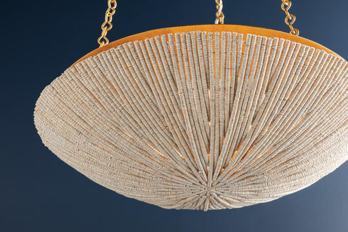 Hudson Valley Summerside Pendant in Vintage Gold Leaf Finish Model: 1704-VGL