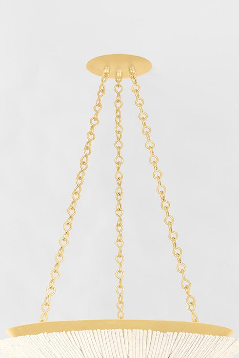 Hudson Valley Summerside Pendant in Vintage Gold Leaf Finish Model: 1706-VGL