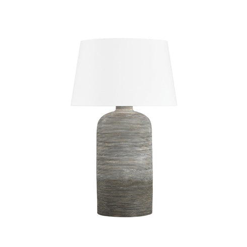 Hudson Valley Sutton Manor Table Lamp in Aged Brass/Ceramic Cream Shadow Finish Model: L5631-AGB/CCS