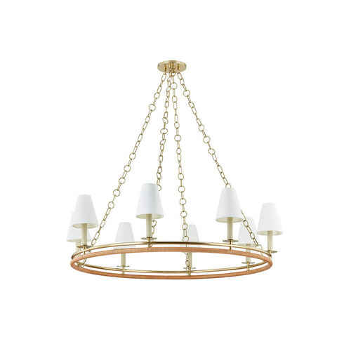 Hudson Valley Swanton Chandelier in Aged Brass Finish Model: 4408-AGB