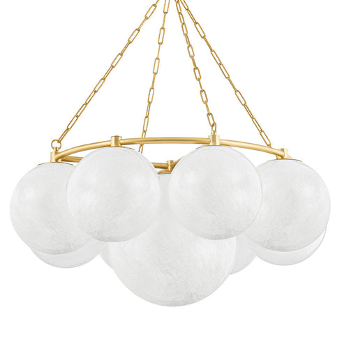 Hudson Valley Thornwood 9 LIGHT CHANDELIER in Aged Brass Finish Model: 5243-AGB
