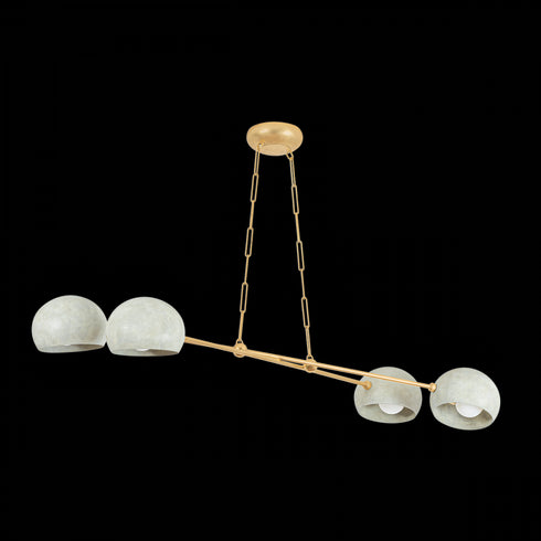 Hudson Valley Turner Chandelier in Vintage Gold Leaf Finish Model: 3104-VGL/LWP