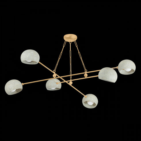 Hudson Valley Turner Chandelier in Vintage Gold Leaf Finish Model: 3106-VGL/LWP