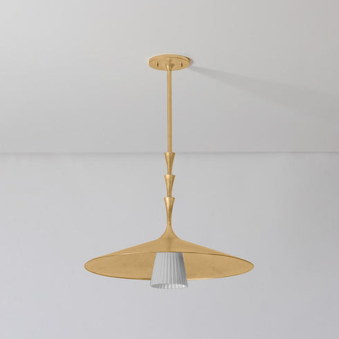 Hudson Valley Vails Gate Pendant in Vintage Gold Leaf Finish Model: 4524-VGL