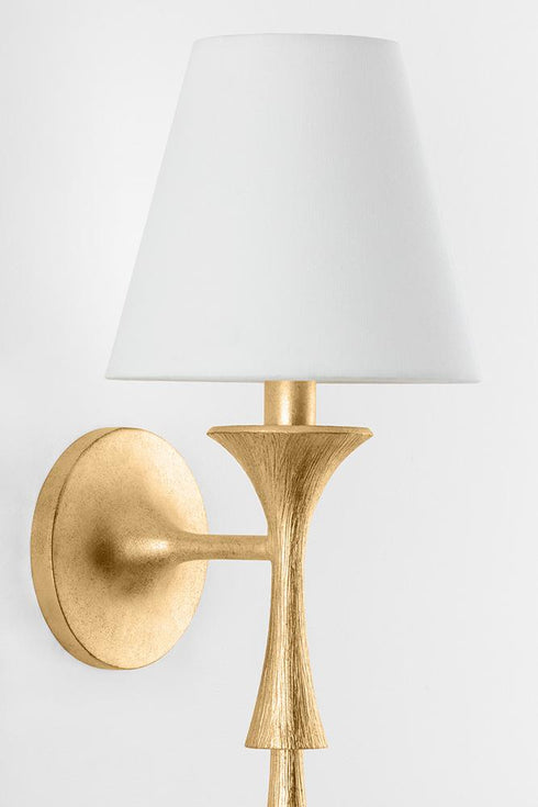 Hudson Valley Vails Gate Wall Sconce in Vintage Gold Leaf Finish Model: 4521-VGL