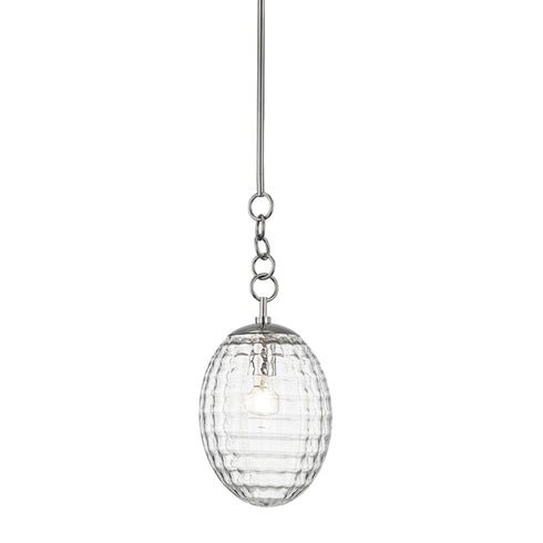 Hudson Valley Venice 1 LIGHT SMALL PENDANT in Polished Nickel Finish Model: 4908-PN