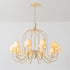 Hudson Valley Warrensburg Chandelier in Vintage Gold Leaf Finish Model: 5744-VGL