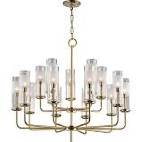 Hudson Valley Wentworth 15 LIGHT CHANDELIER in Aged Brass Finish Model: 3930-AGB