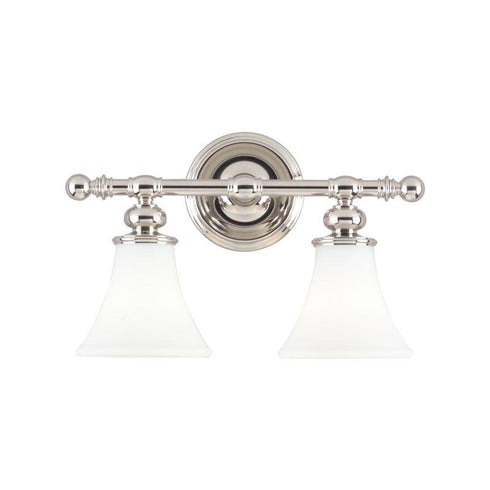 Hudson Valley Weston 2 LIGHT BATH BRACKET in Polished Nickel Finish Model: 4502-PN