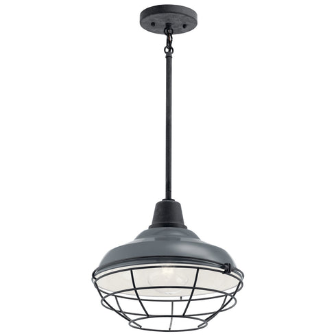 Kichler 1 Light Outdoor Pendant Flush 12in Model: 49992GG